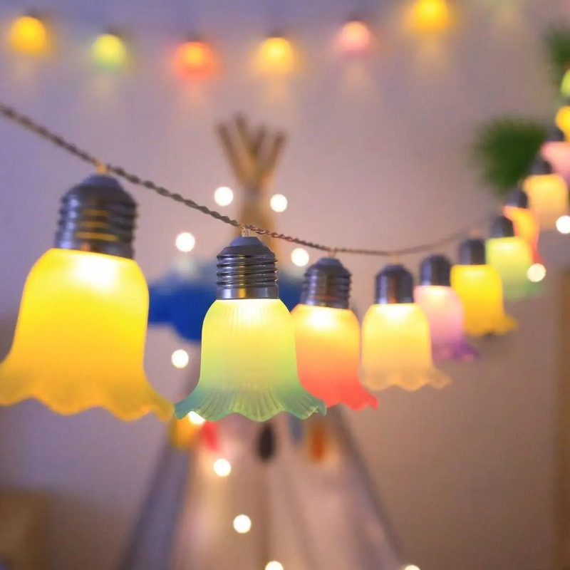 Outdoor Camping Lights String - Çan Çiçeği LED Dize Işıklar Sıcak