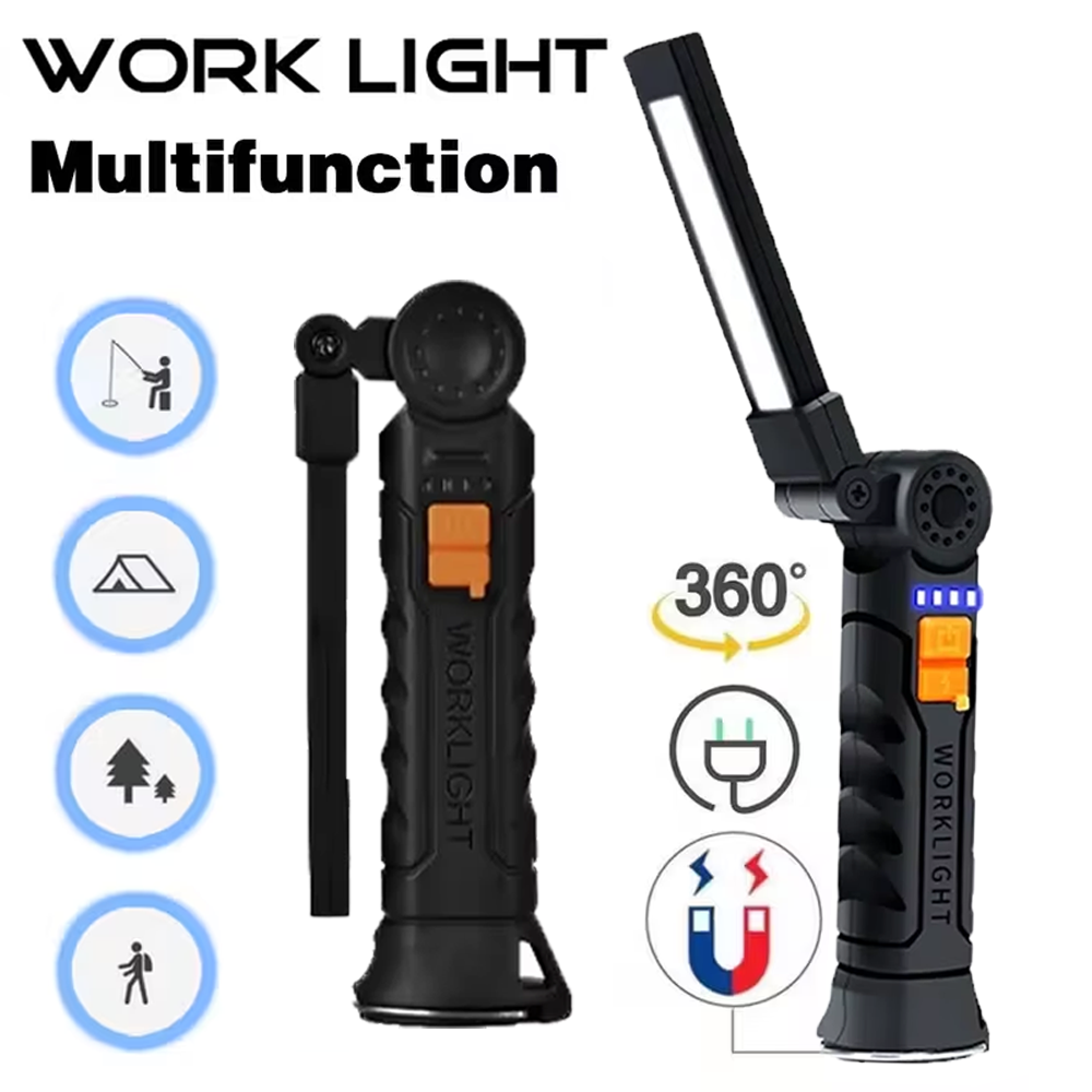 Battery Outdoor Camping - Taşınabilir COB LED El Feneri USB
