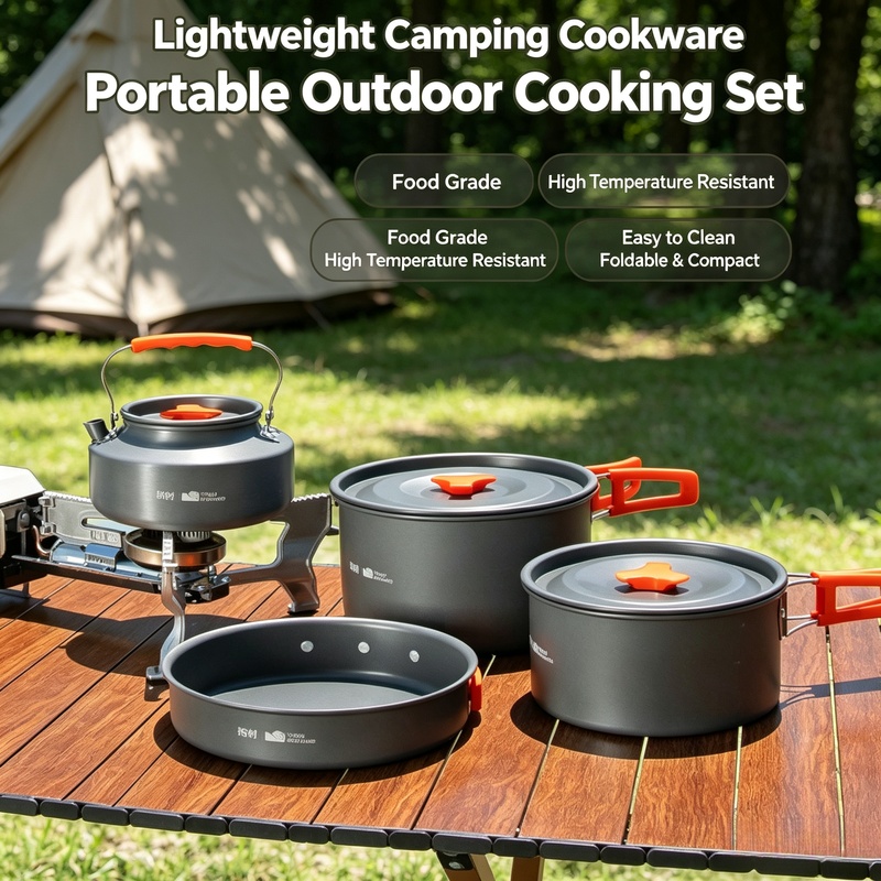 Outdoor Camping Essentials - 10 Parça Ultra Hafif Alüminyum Kamp