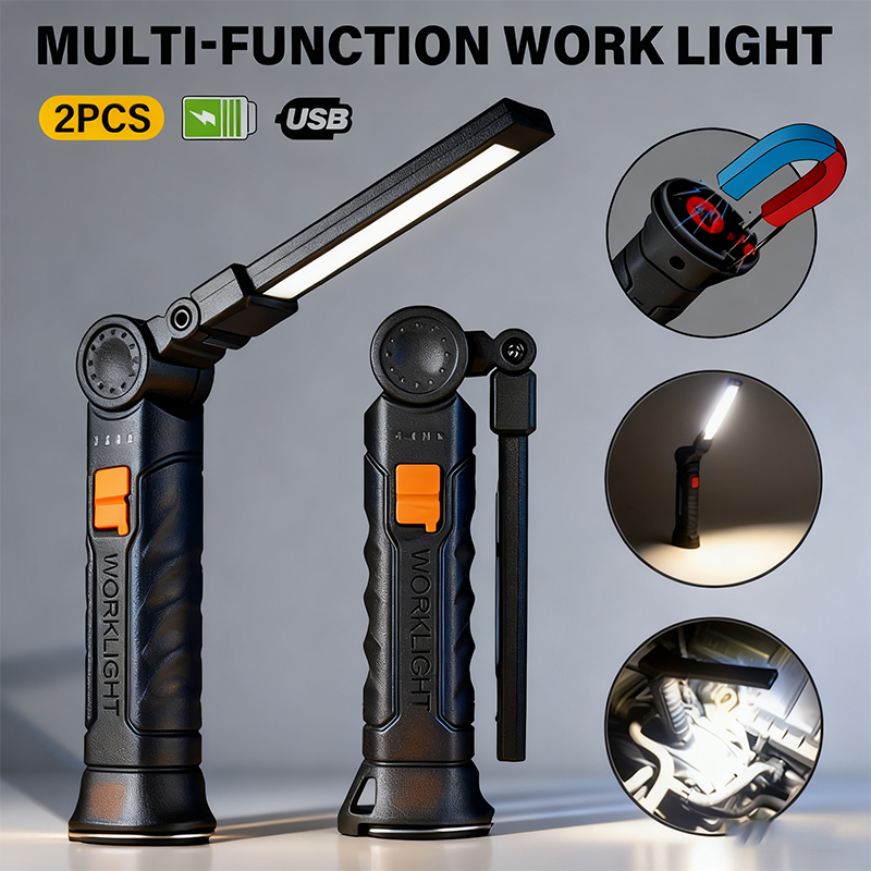 Battery Outdoor Camping - Taşınabilir COB LED El Feneri USB