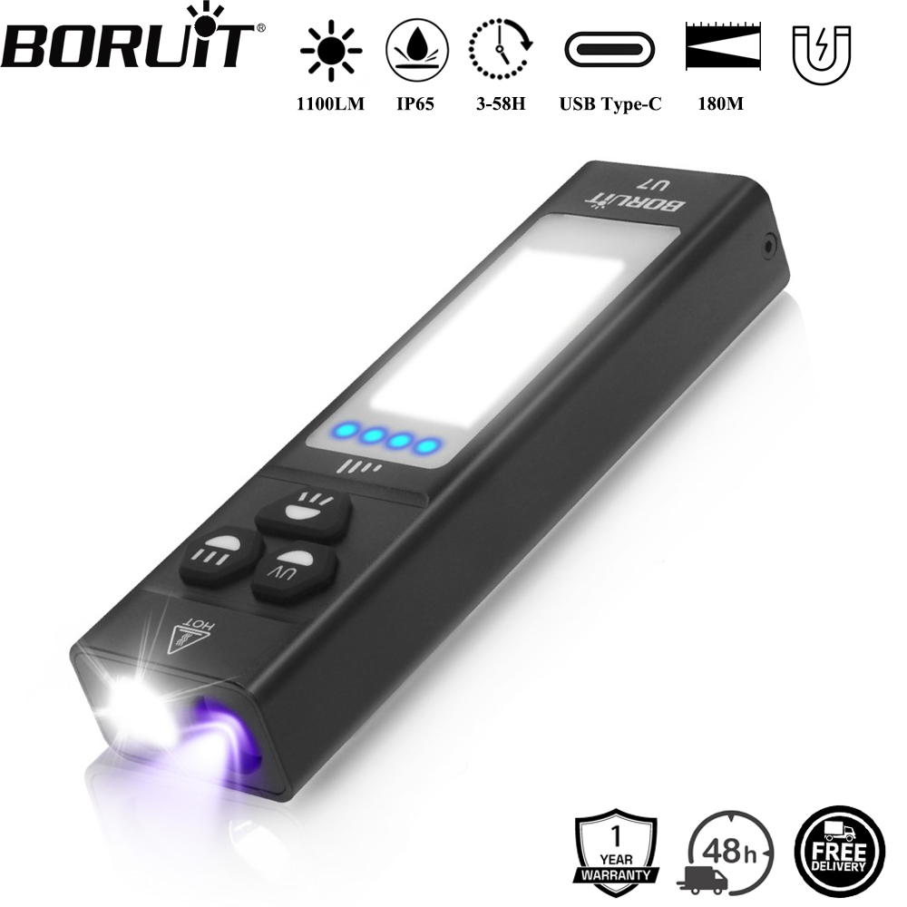 Battery Outdoor Camping - BORUiT U7 UV LED EDC El