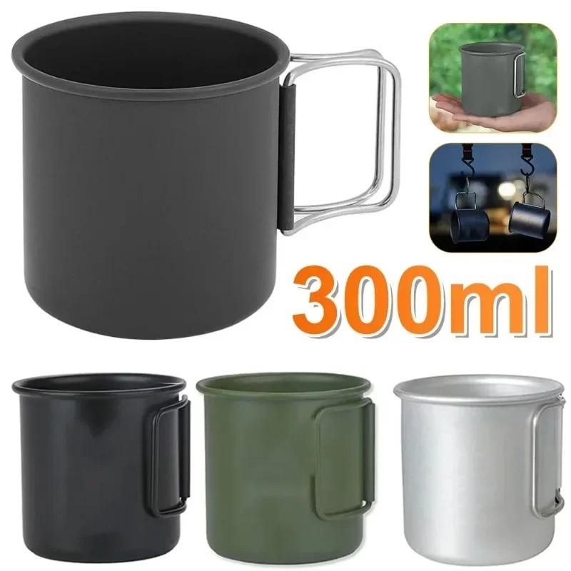 Outdoor Camping Essentials - Yeni 300ml Katlanabilir Alüminyum Alaşımlı Bardak