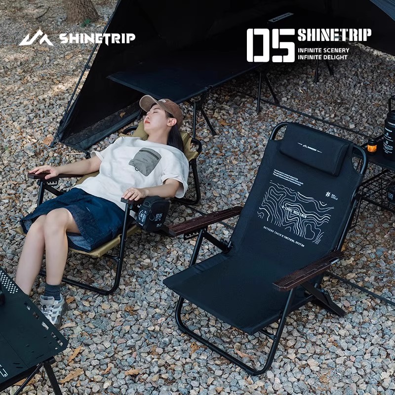Outdoor Camping Lounge Chairs - ShineTrip Açık Hava Katlanır Şezlong Taşınabilir
