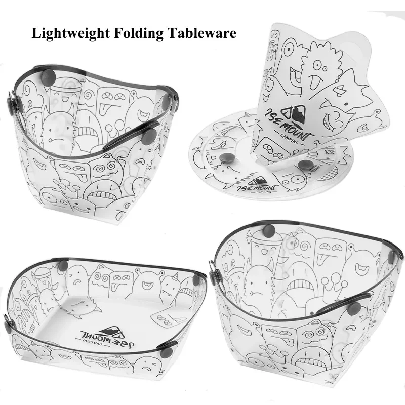 Outdoor Camping Dining Set - Açık hafif katlanır sofra taşınabilir kase