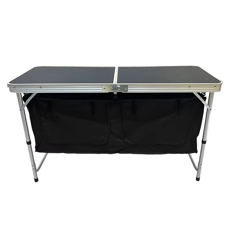 Outdoor Camping Table With Storage - Taşınabilir alüminyum alaşımlı katlanabilir kamp mutfak