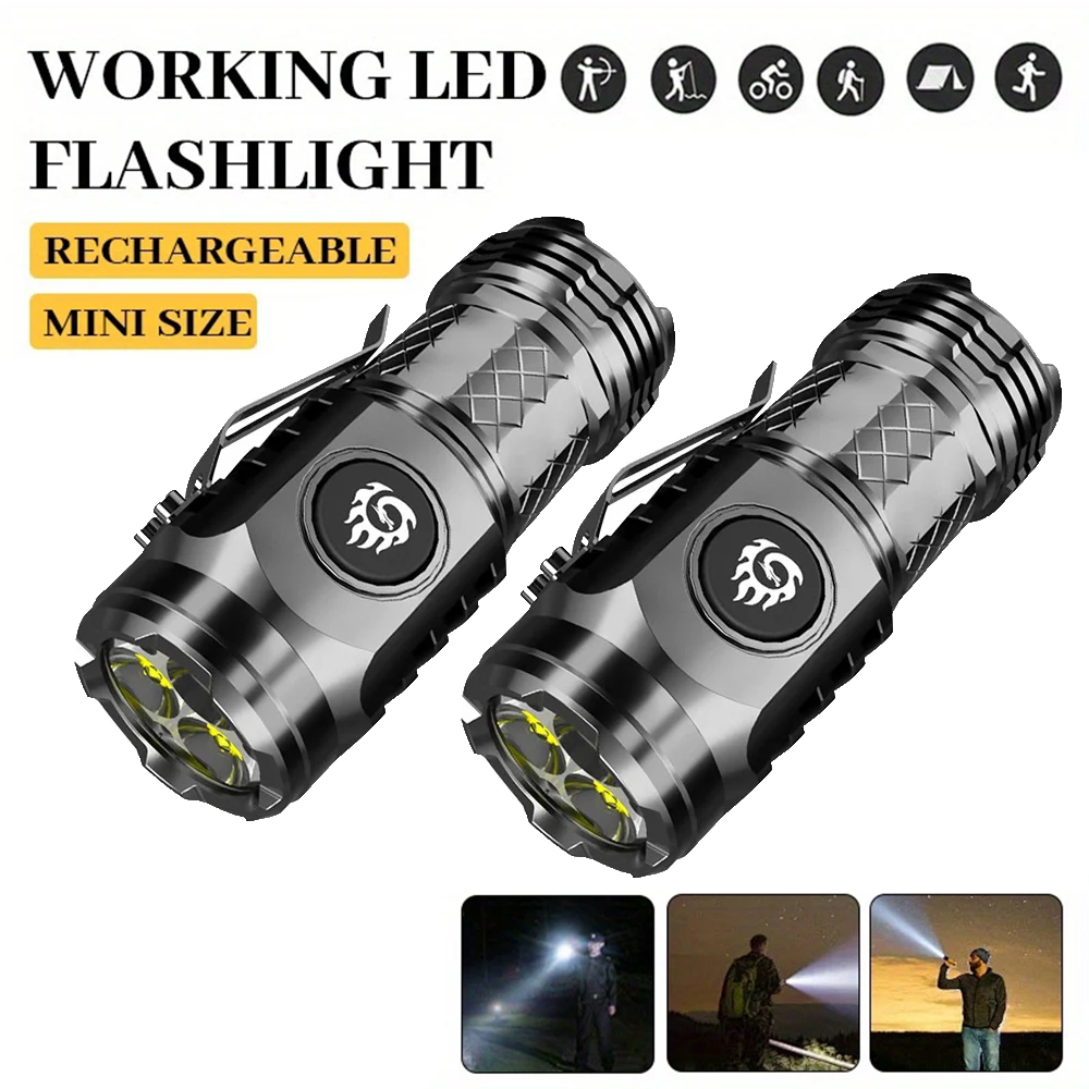Battery Outdoor Camping - Yüksek Güçlü LED El Feneri Dahili