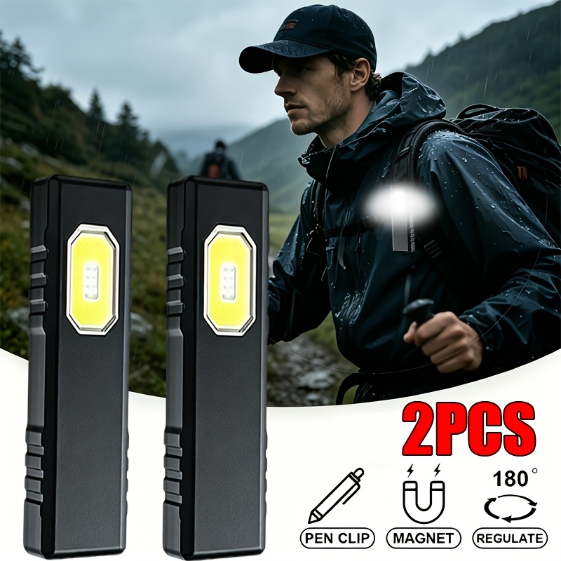 Outdoor Camping Adventure - 2'li Paket Taşınabilir Manyetik El Fenerleri,