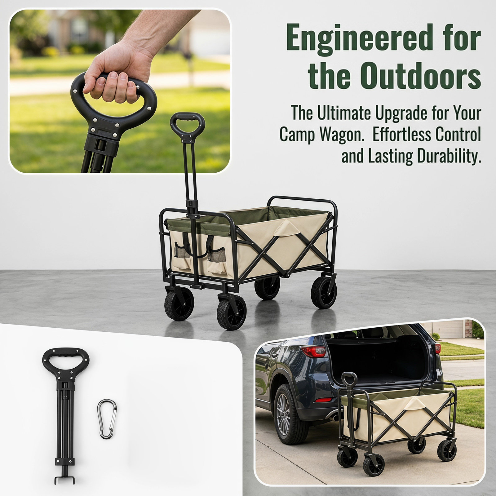 Katlanabilir Vagon Çekme Kolu, - Outdoor Camping Trolley incelemesi ve fiyatı