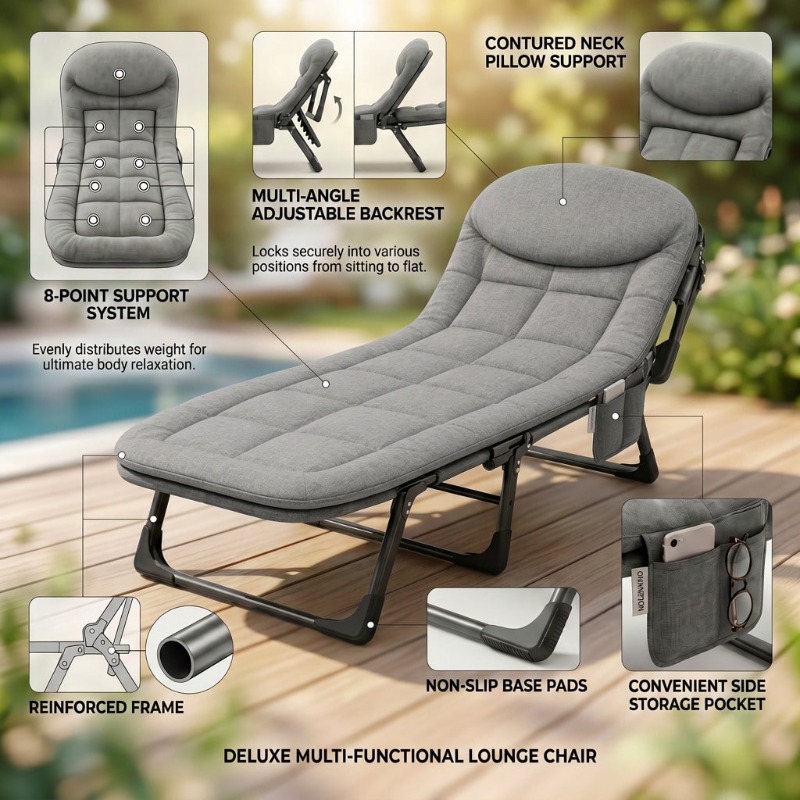 Taşınabilir Katlanır Şezlong,  - Outdoor Oversized Camping Chair incelemesi ve fiyatı