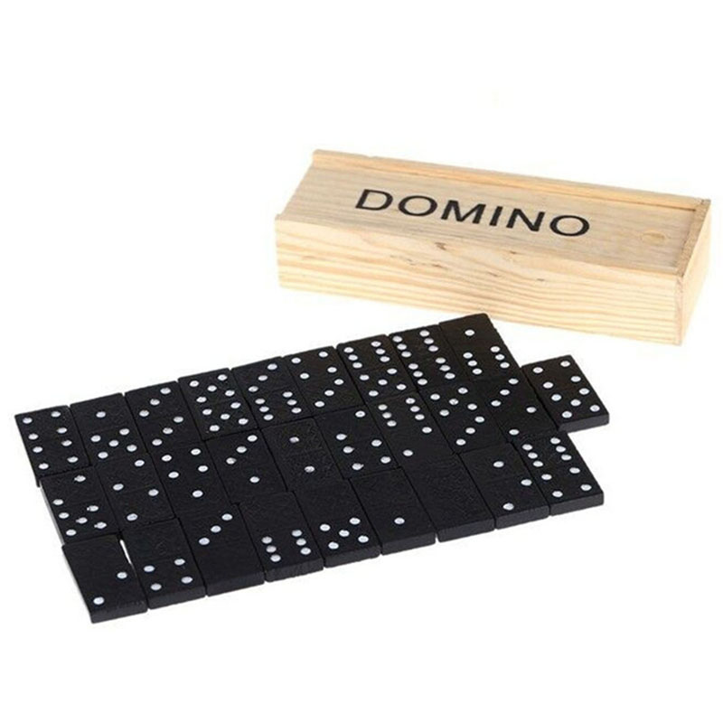 28 adet/takım ahşap Domino mas - Outdoor Camping For Kids incelemesi ve fiyatı