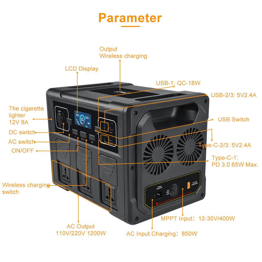 1200W Taşınabilir Güneş Enerji - Battery Outdoor Camping incelemesi ve fiyatı