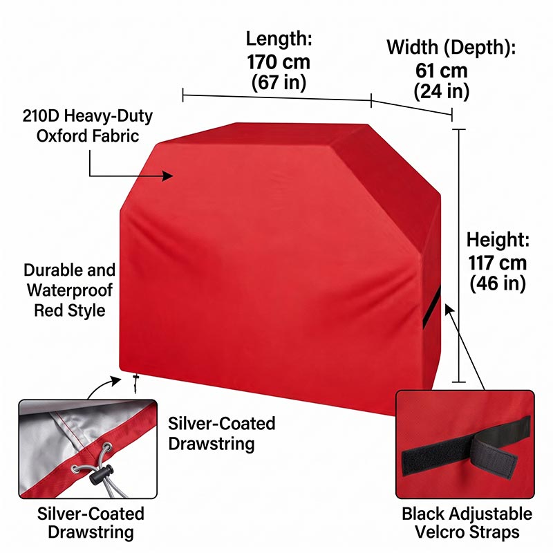 210D BBQ Örtüsü Toz Geçirmez S - Outdoor Camping Trolley incelemesi ve fiyatı