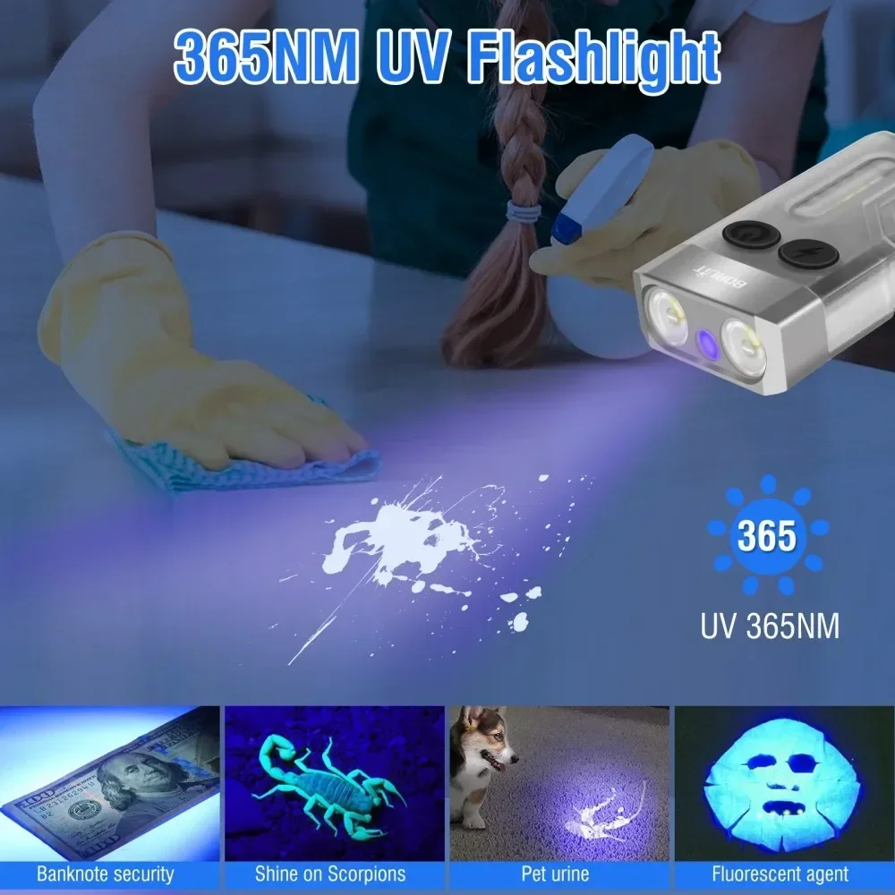 BORUiT V10 Anahtarlık UV LED E - Outdoor Camping Adventure incelemesi ve fiyatı