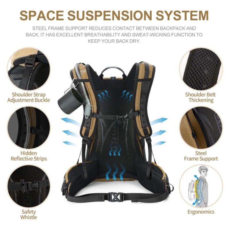 Büyük Su Geçirmez, Yırtılmaya  - Outdoor Camping Backpack incelemesi ve fiyatı
