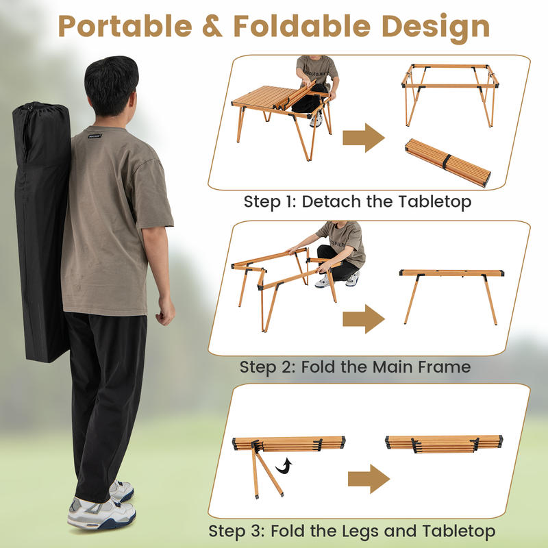 Tek Kişilik Katlanır Piknik Ma - Outdoor Camping Table With Storage incelemesi ve fiyatı